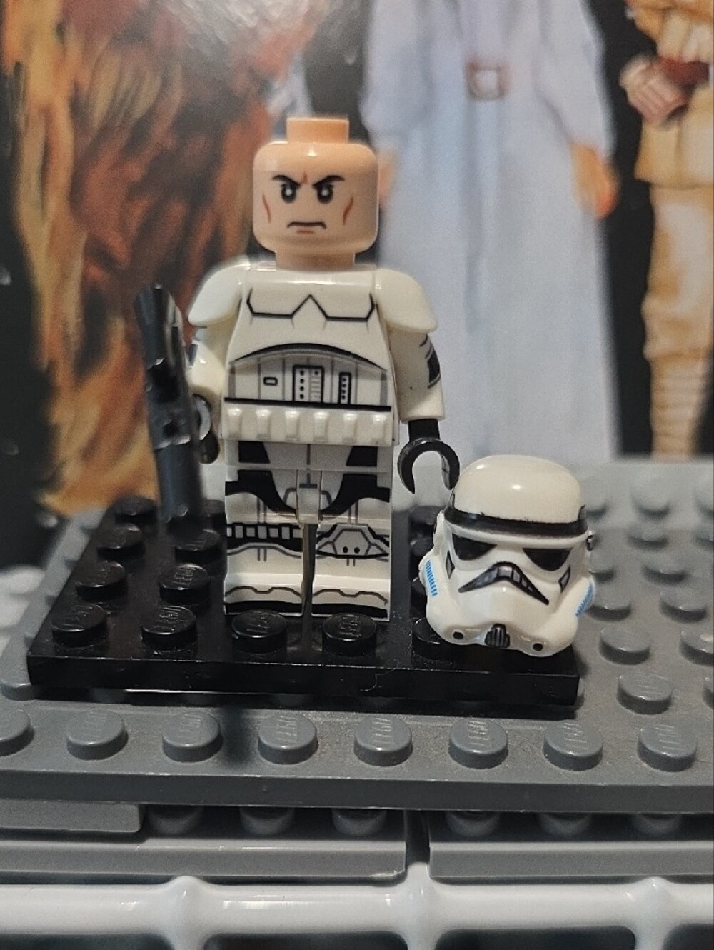 CUSTOM Star Wars Stormtrooper Minifigure With Blaster - Picture 5 of 5